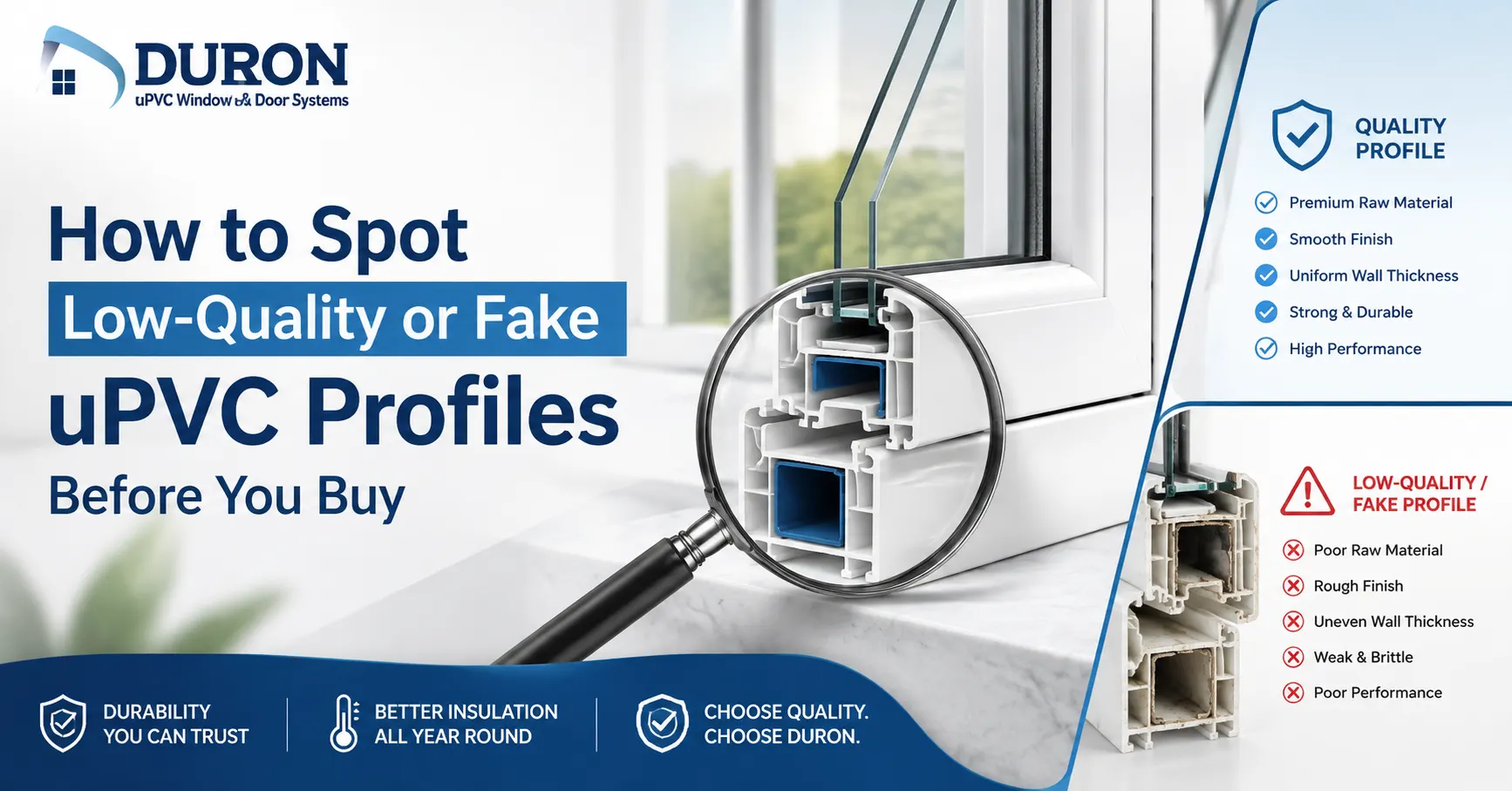 Low-Quality or Fake uPVC