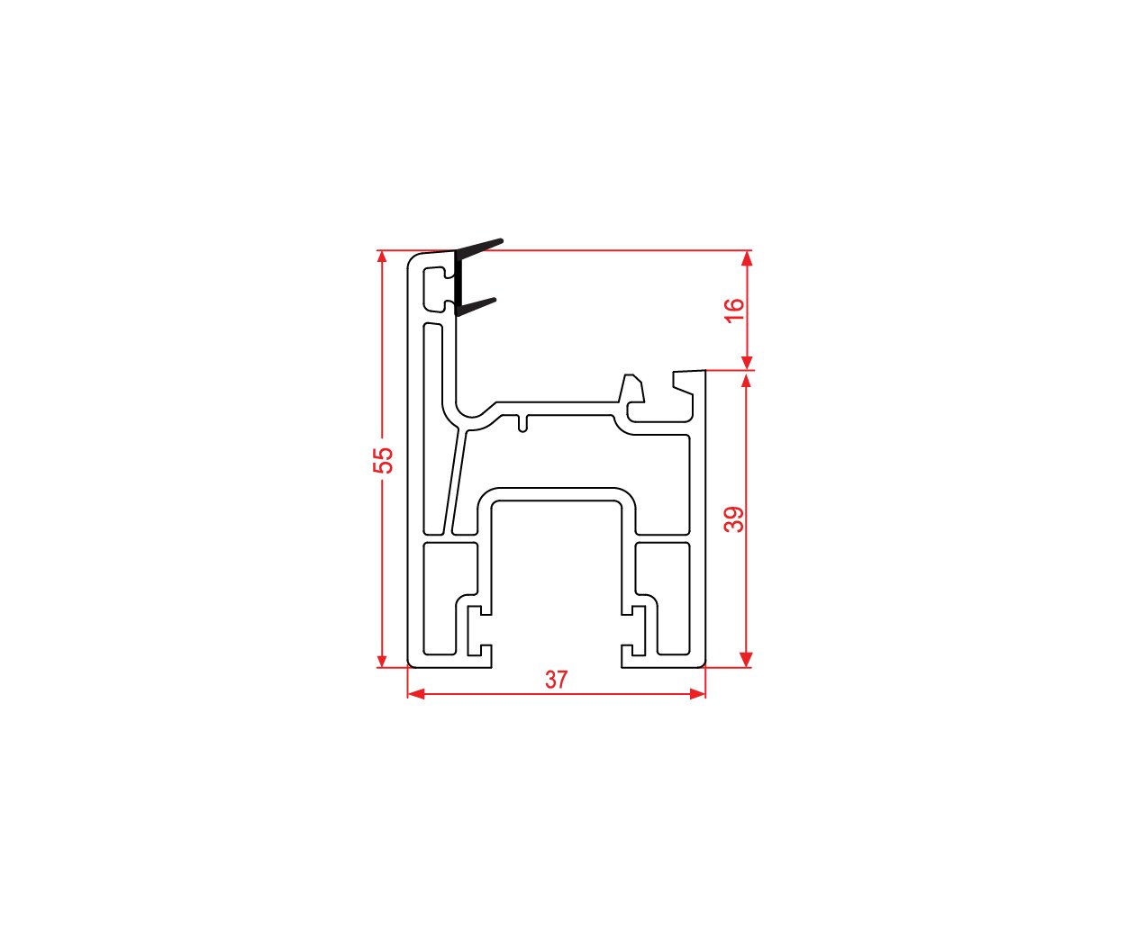 Sliding Sash 55mm