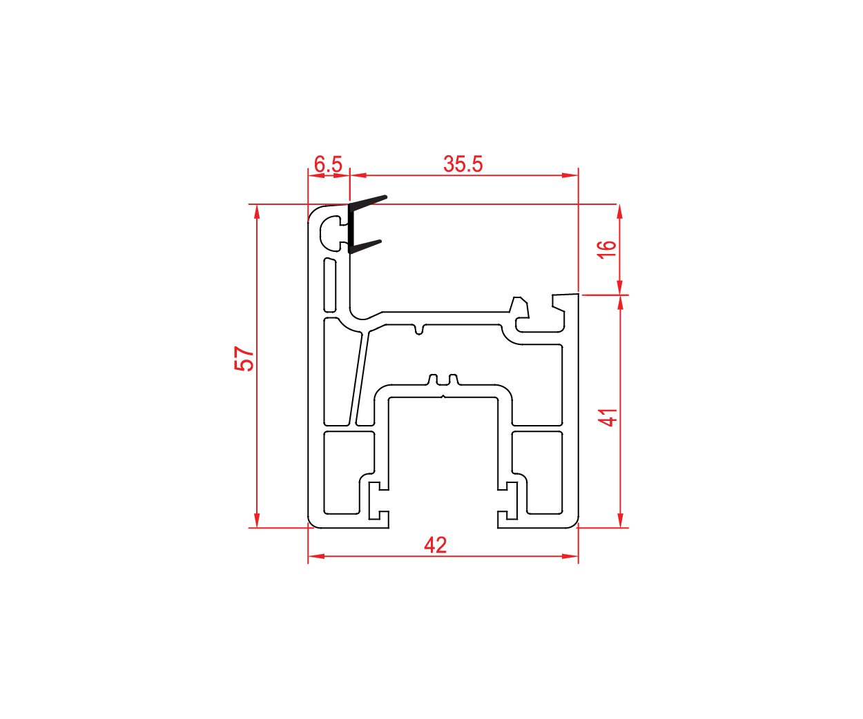 Sliding Sash 57mm