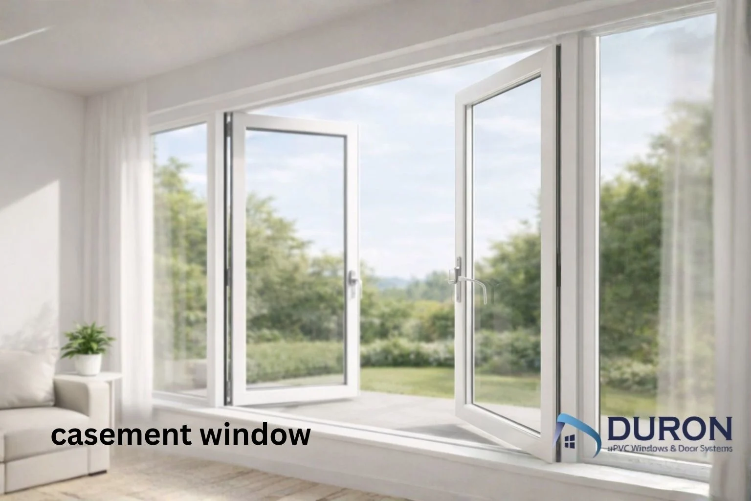 Open casement window letting in natural light and fresh air.